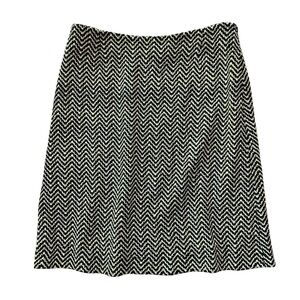Versus Versace Italy Chenille Knit Wool Blend Pencil Skirt Black Tan IT 30/44